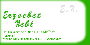 erzsebet nebl business card